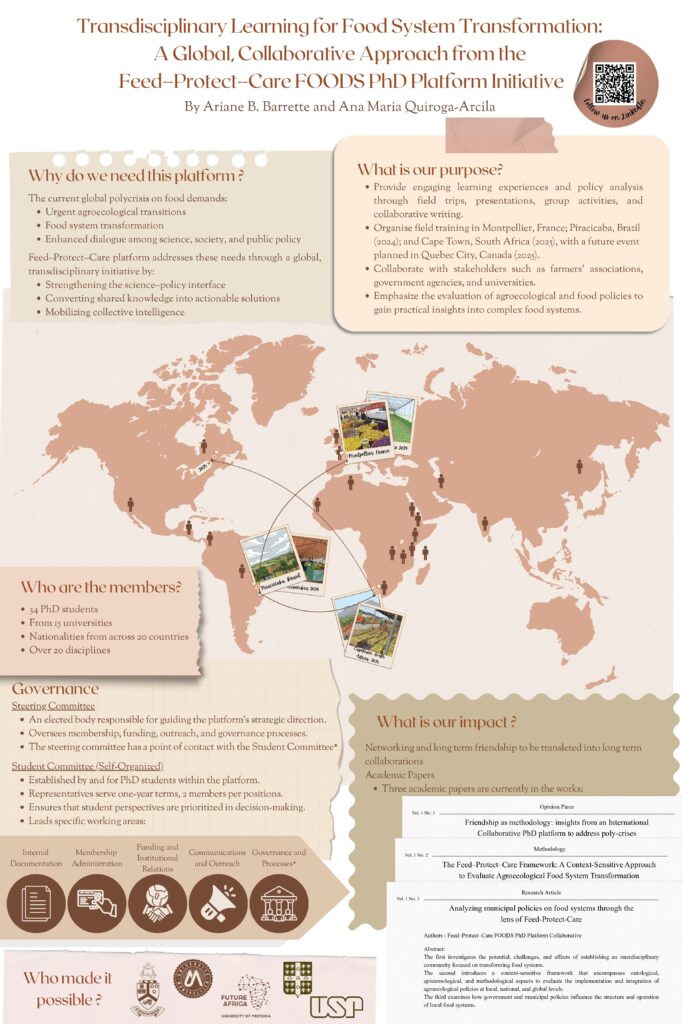 Apprentissage transdisciplinaire pour la transformation des systèmes alimentaires : une approche mondiale et collaborative issue de l’initiative FOODS PhD Platform Feed–Protect–Care